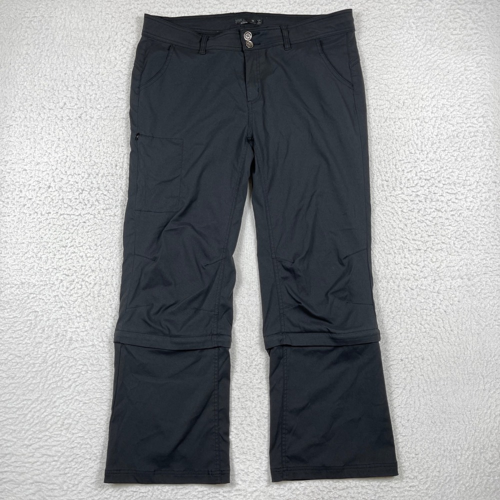 prAna Convertible Pants Womens 16S Black Halle Zip Off Hiking Gorpcore Outdoor